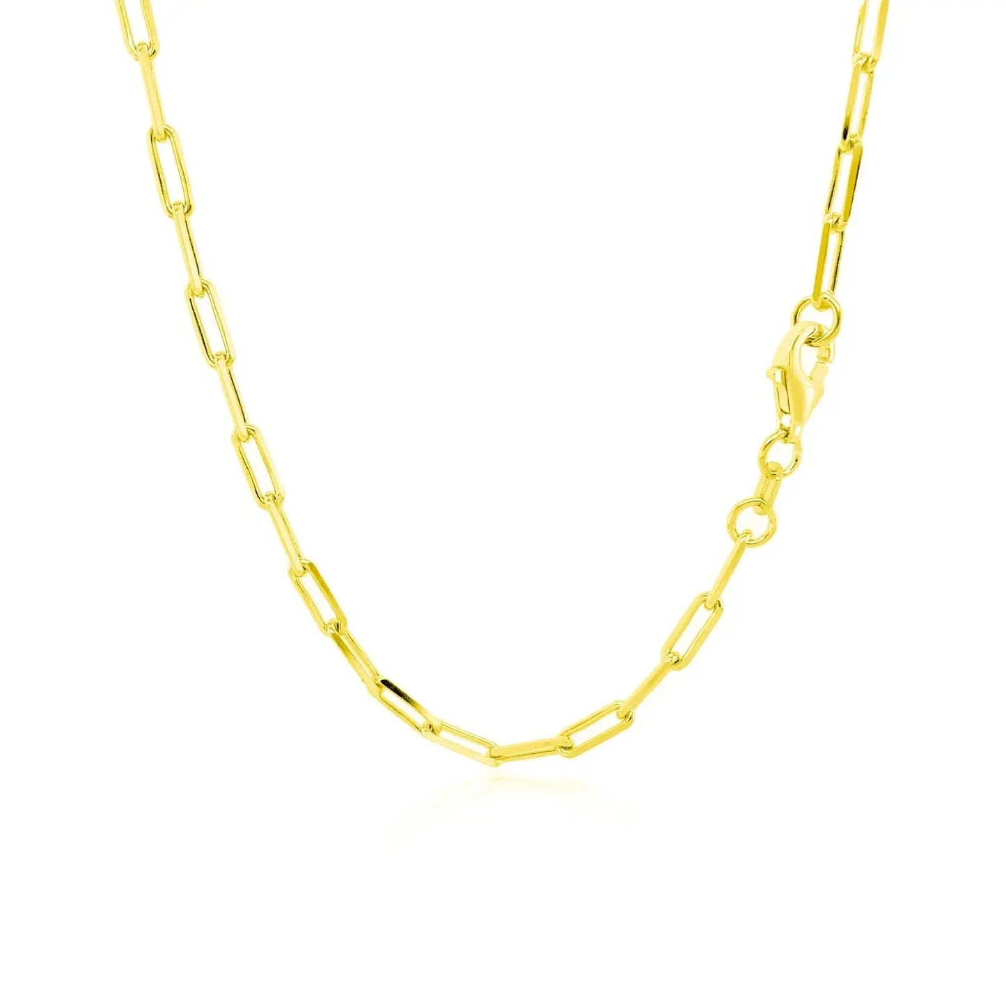 18K Yellow Gold Paperclip Chain (2.50 mm) RCJ