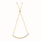 14k Yellow Gold Chain Bar Lariat Style Bracelet (1.00 mm) RCJ