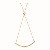 14k Yellow Gold Chain Bar Lariat Style Bracelet (1.00 mm) RCJ