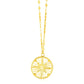 14k Yellow Gold Necklace with Compass Pendant RCJ