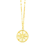 14k Yellow Gold Necklace with Compass Pendant RCJ