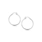 Sterling Silver Thin Polished Hoop Style Earrings with Rhodium Plating (2x30mm) RCJ