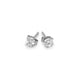 14k White Gold 3mm Faceted White Cubic Zirconia Stud EarringsMonde Trend