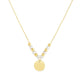 14k Yellow Gold High Polish Beaded Pearl Disc Drop Pallina Necklace RCJ