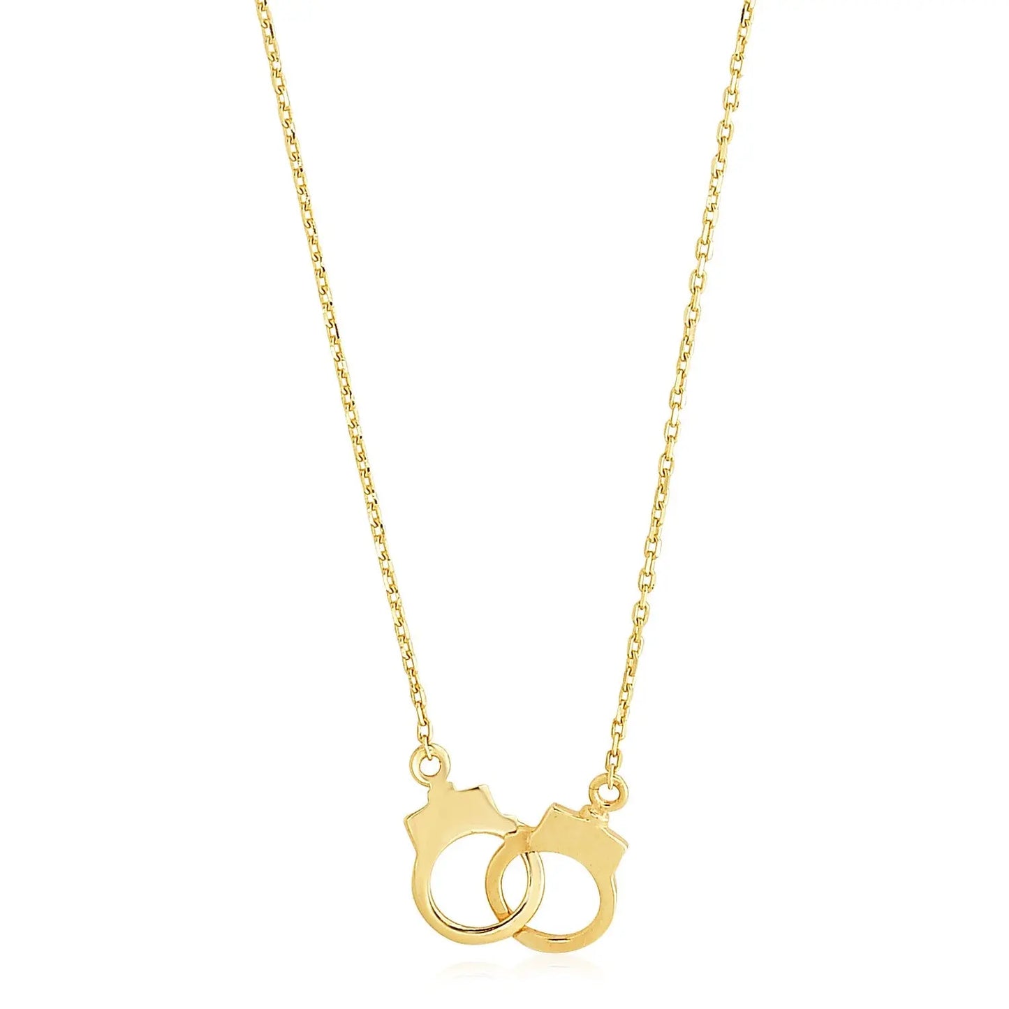 14k Yellow Gold High Polish Handcuff Necklace RCJ