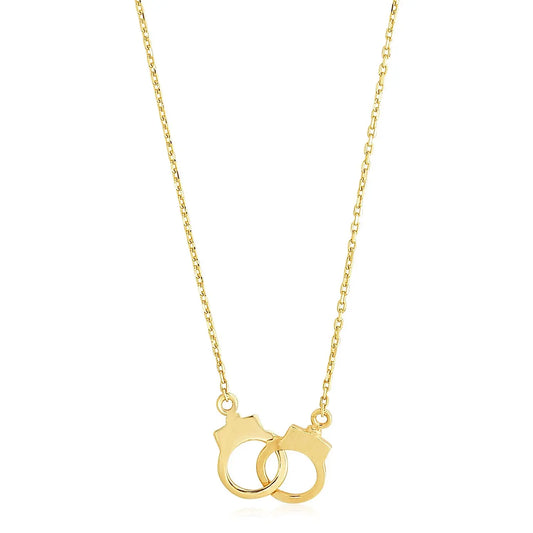 14k Yellow Gold High Polish Handcuff Necklace RCJ