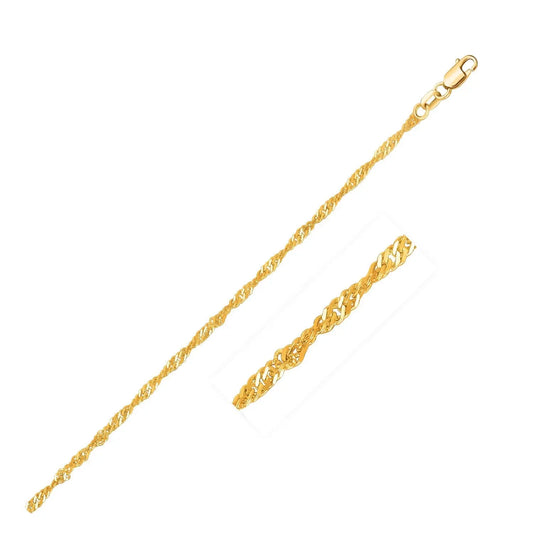 10k Yellow Gold Singapore Chain (1.80 mm)Monde Trend