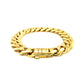 14k Yellow Gold 8 1/2 inch Wide Polished Curb Chain Bracelet (13.50 mm) RCJ