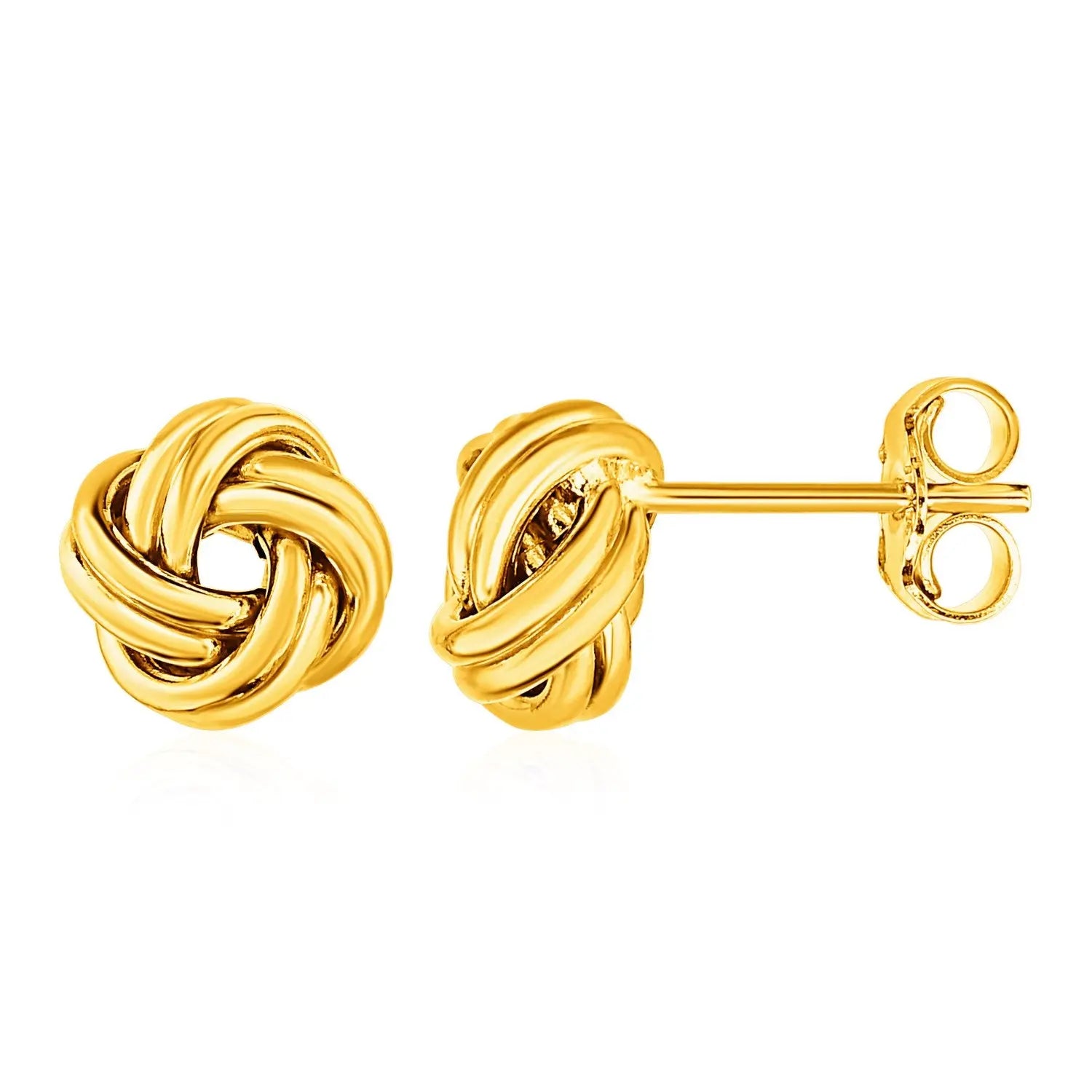 Love Knot Post Earrings in 14k Yellow Gold RCJ