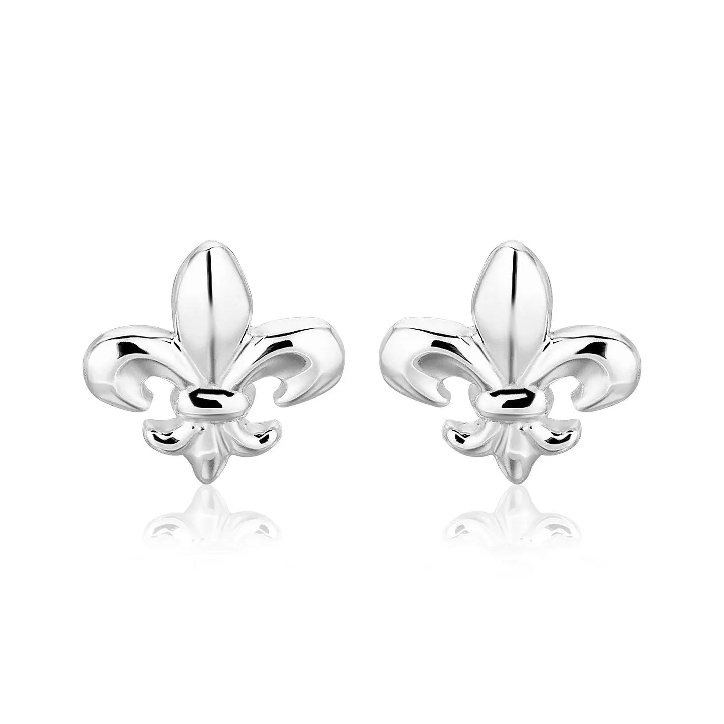 Sterling Silver Fluer De Lis Earrings RCJ