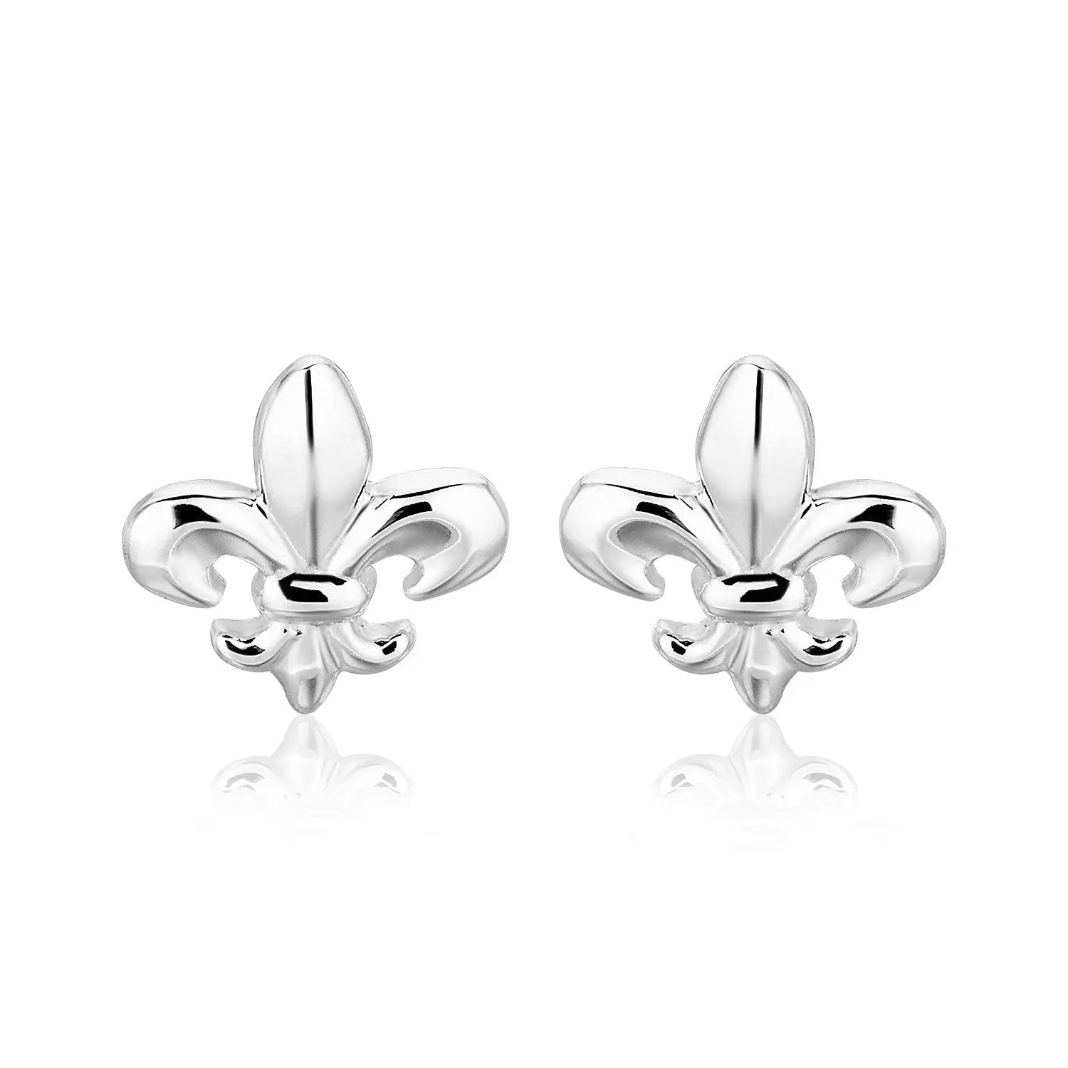 Sterling Silver Fluer De Lis Earrings RCJ