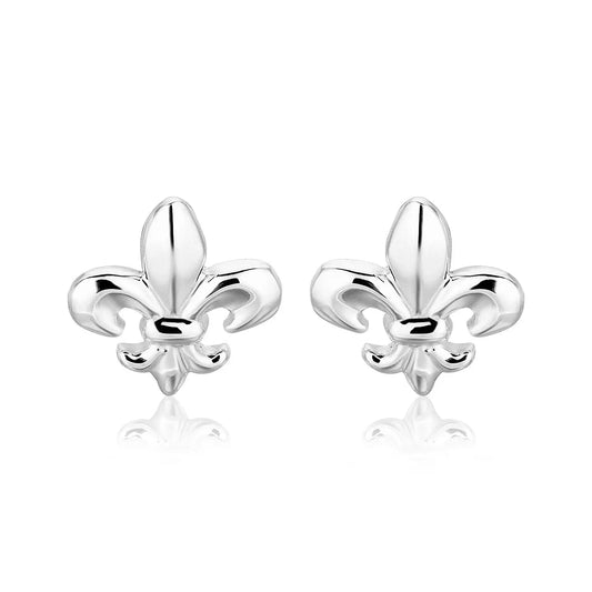 Sterling Silver Fluer De Lis Earrings RCJ