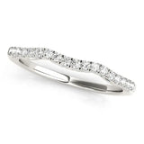 14k White Gold Wave Motif Diamond Wedding Band (1/5 cttw) RCJ