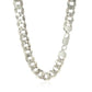 Rhodium Plated Sterling Silver Curb Style Chain (10.20 mm) RCJ