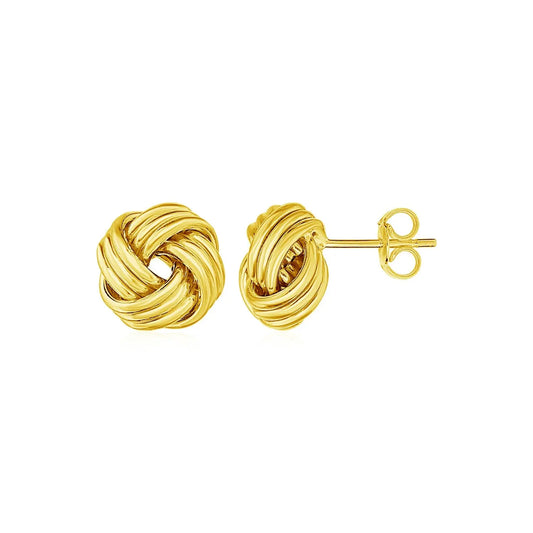 Love Knot Post Earrings in 14k Yellow Gold RCJ