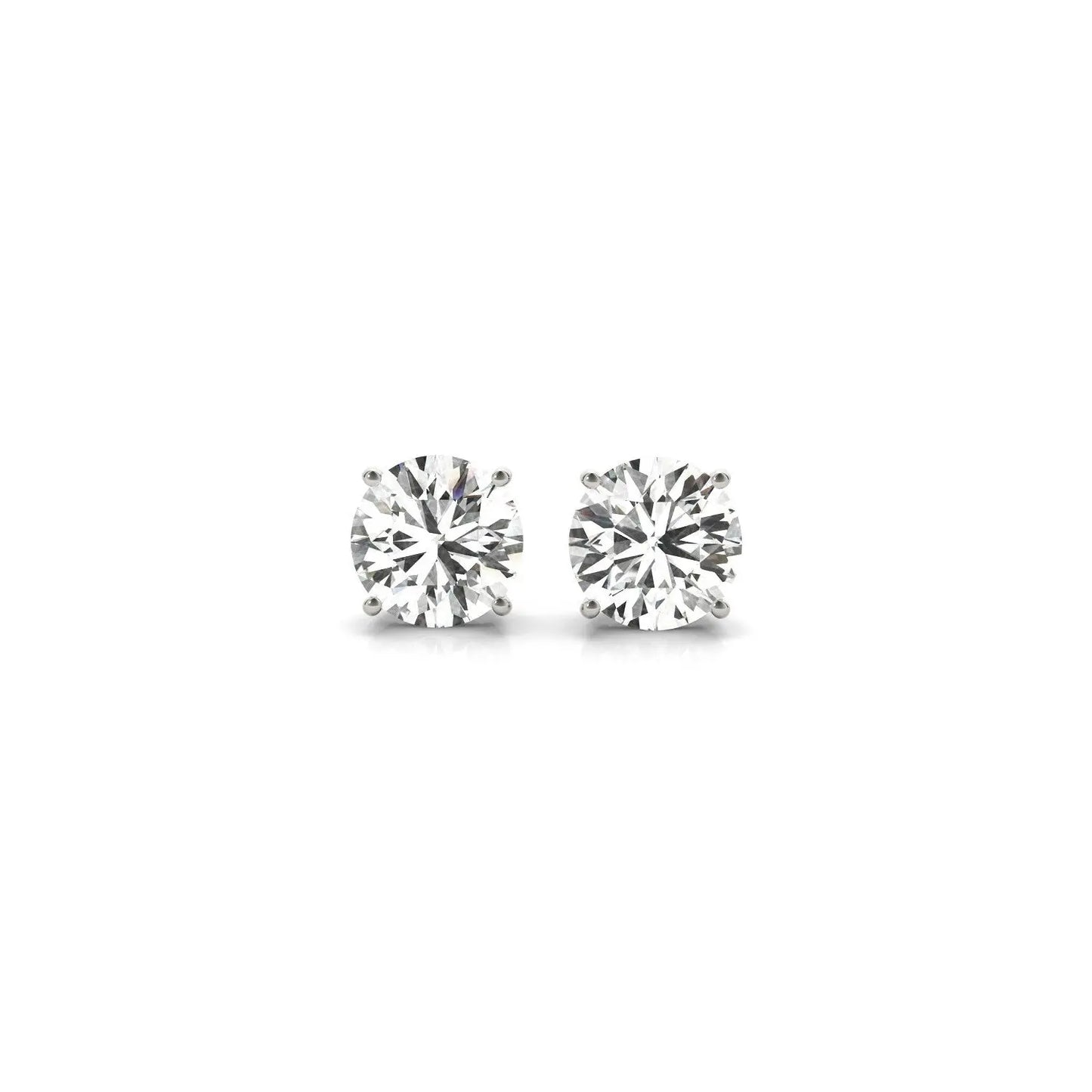 1 1/2 cttw Certified IGI Lab Grown Round Diamond Stud Earrings 14k White Gold (G/VS2)Monde Trend