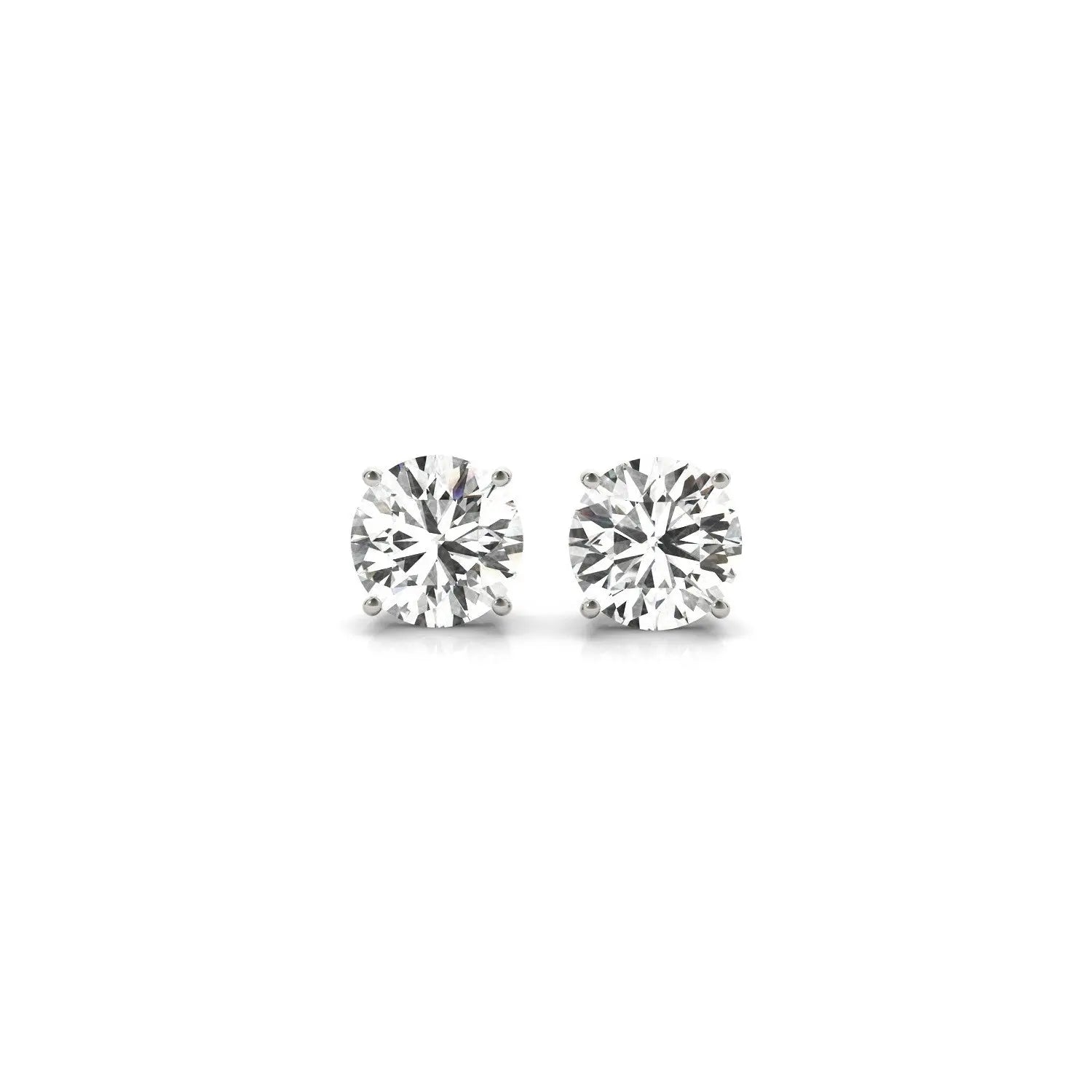 1 1/2 cttw Certified IGI Lab Grown Round Diamond Stud Earrings 14k White Gold (G/VS2)Monde Trend