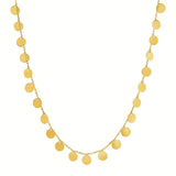 Choker Necklace with Polished Discs in 14k Yellow Gold RCJ