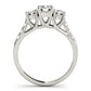 14k White Gold Trellis Set 3 Stone Round Diamond Engagement Ring (1 1/8 cttw) RCJ