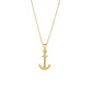 14k Yellow Gold Cable Chain with Anchor Pendant RCJ