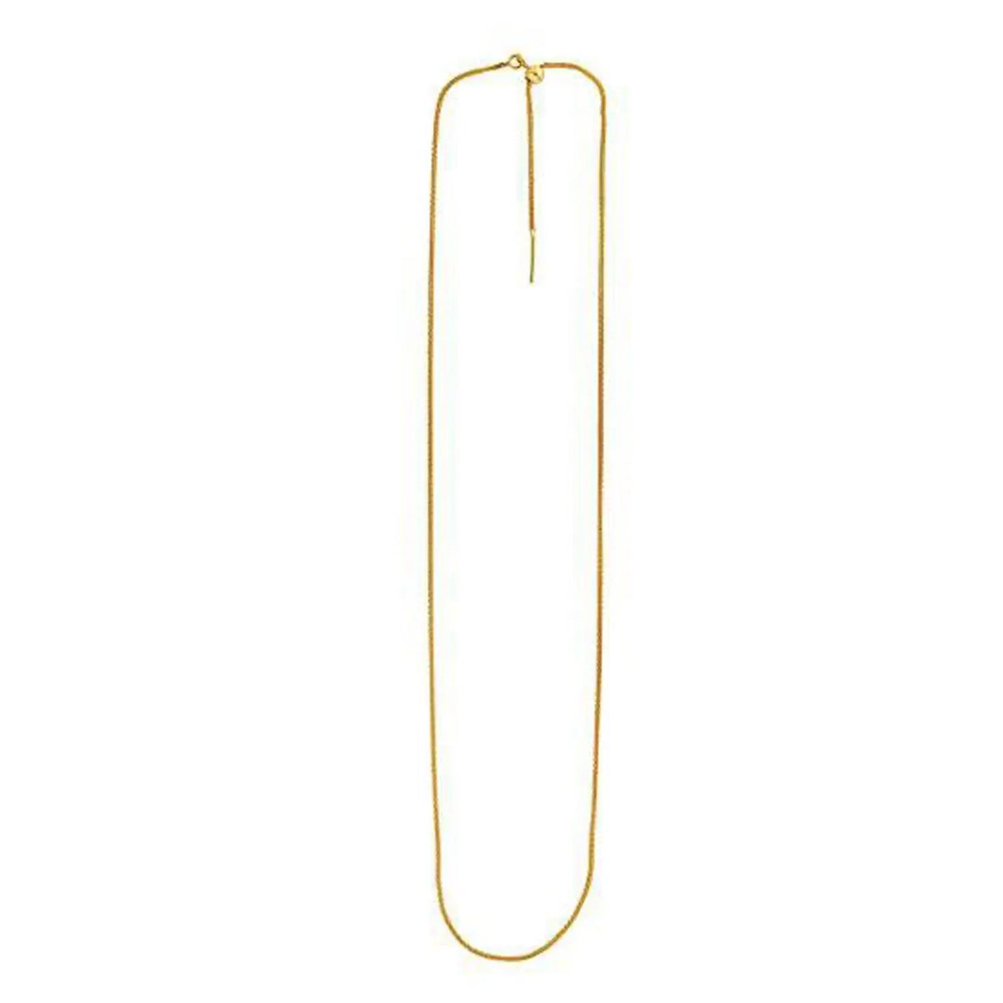 Endless Adjustable Wheat Chain in 14k Yellow Gold (1.10 mm) RCJ