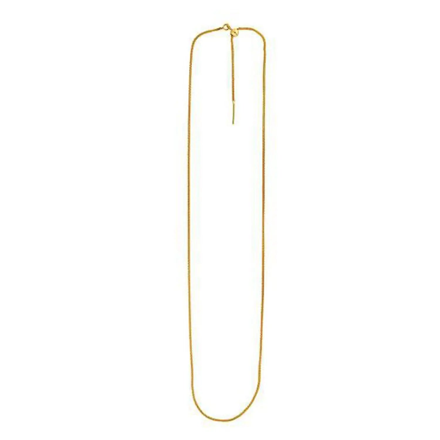 Endless Adjustable Wheat Chain in 14k Yellow Gold (1.10 mm) RCJ