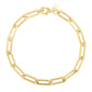 14k Yellow Gold Long Domed Paperclip Chain Bracelet (4.80 mm) RCJ