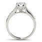 14k White Gold Round Cut Diamond Engagement Ring  (1 5/8 cttw) RCJ