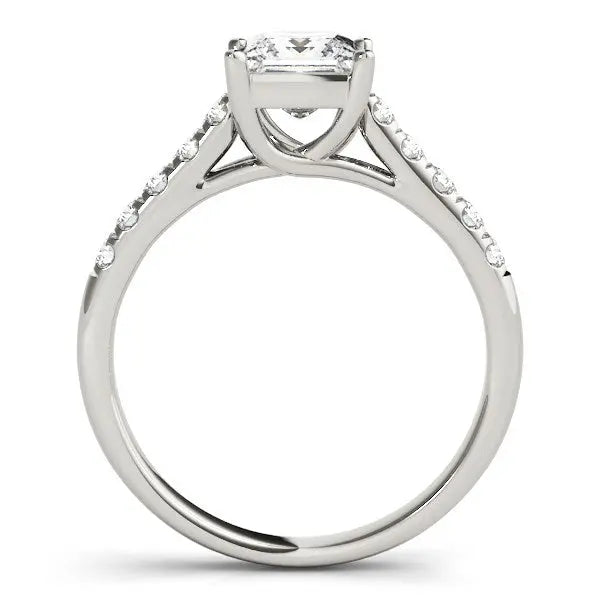 14k White Gold Trellis Set Princess Cut Diamond Engagement Ring (1 1/4 cttw) RCJ