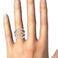 14k White Gold Entwined Design Diamond Dual Band Ring (3/4 cttw)Monde Trend