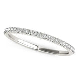 14k White Gold Diamond Wedding Band in Pave Setting (1/8 cttw)Monde Trend