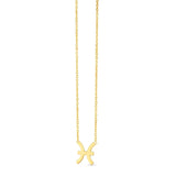 14K Yellow Gold Pisces Necklace RCJ