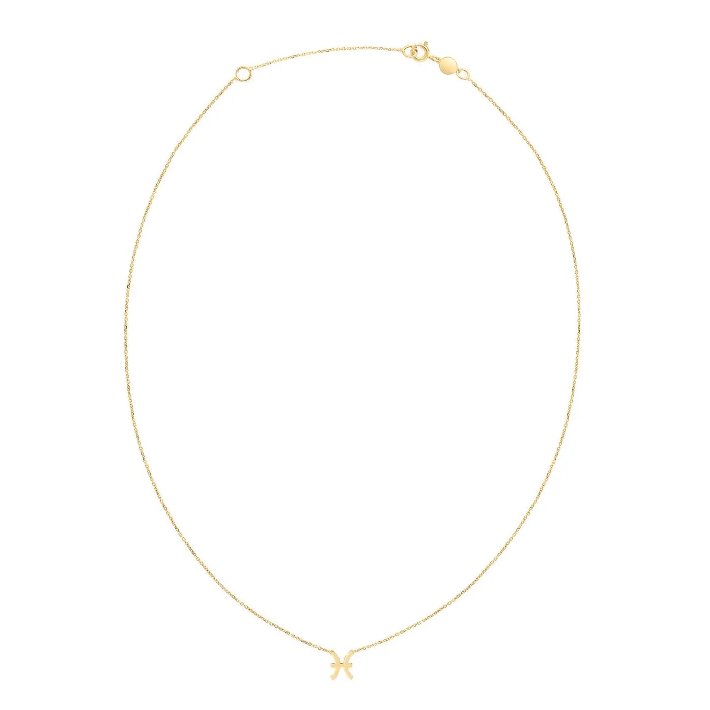 14K Yellow Gold Pisces Necklace RCJ