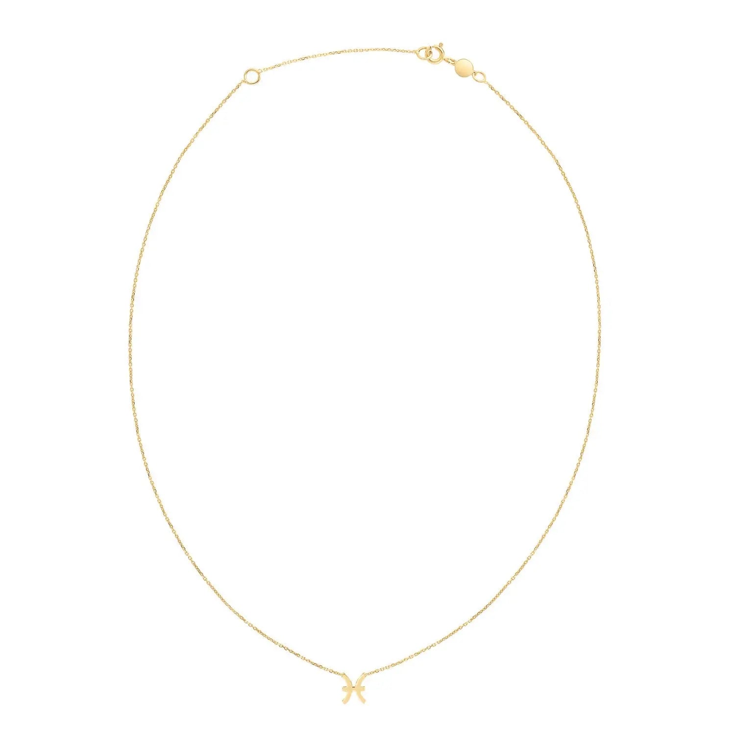 14K Yellow Gold Pisces Necklace RCJ