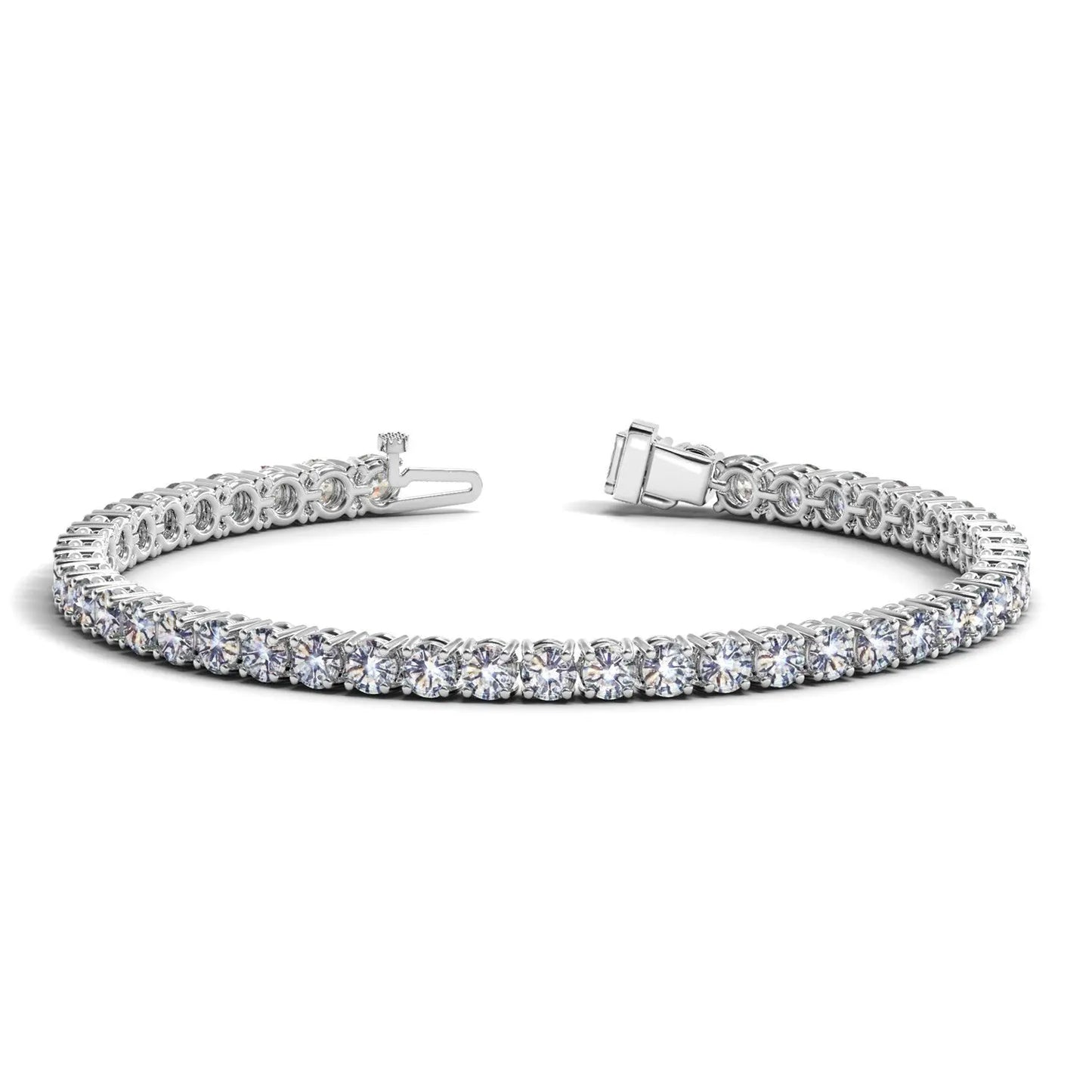 Lab Grown Round Diamond Tennis Bracelet in 14k White Gold (10 cctw F/G  VS2/SI1) RCJ