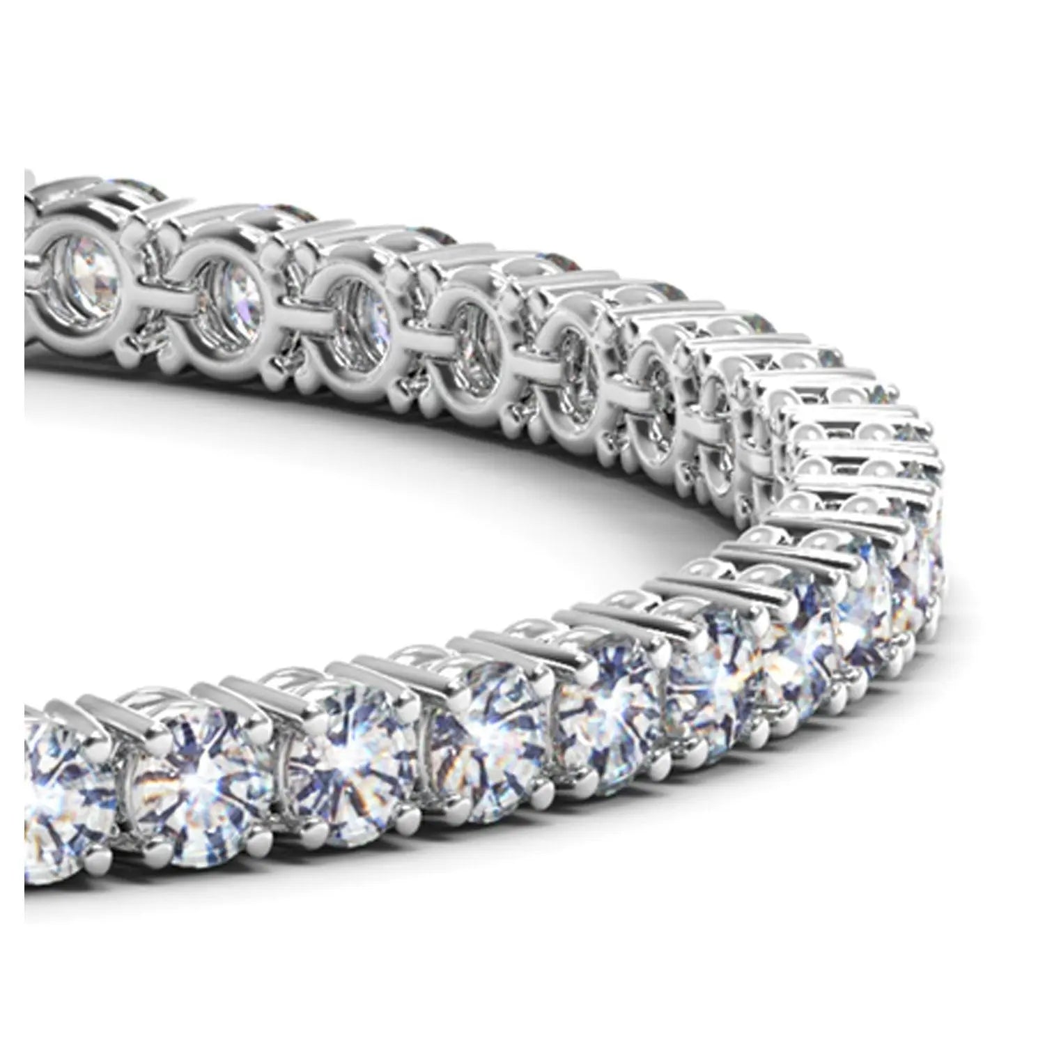 Lab Grown Round Diamond Tennis Bracelet in 14k White Gold (10 cctw F/G  VS2/SI1) RCJ