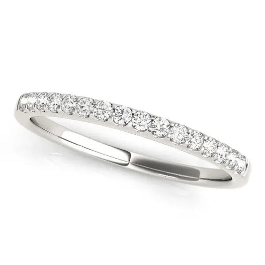 14k White Gold Diamond Scalloped Set Wedding Band (1/6 cttw)Monde Trend