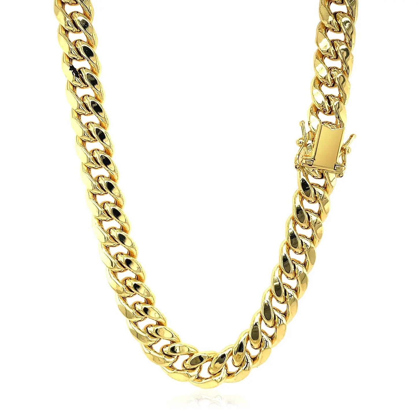 10k Yellow Gold Semi Solid Miami Cuban Chain (9.10 mm)Monde Trend