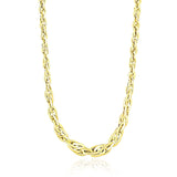 Polished Double Oval Link Chain Necklace in 14k Yellow Gold RCJ