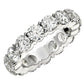 Round Cut Lab Grown Diamond Eternity Ring in 14k White Gold (5 cttw FG/VS2) RCJ