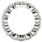 Round Cut Lab Grown Diamond Eternity Ring in 14k White Gold (5 cttw FG/VS2) RCJ