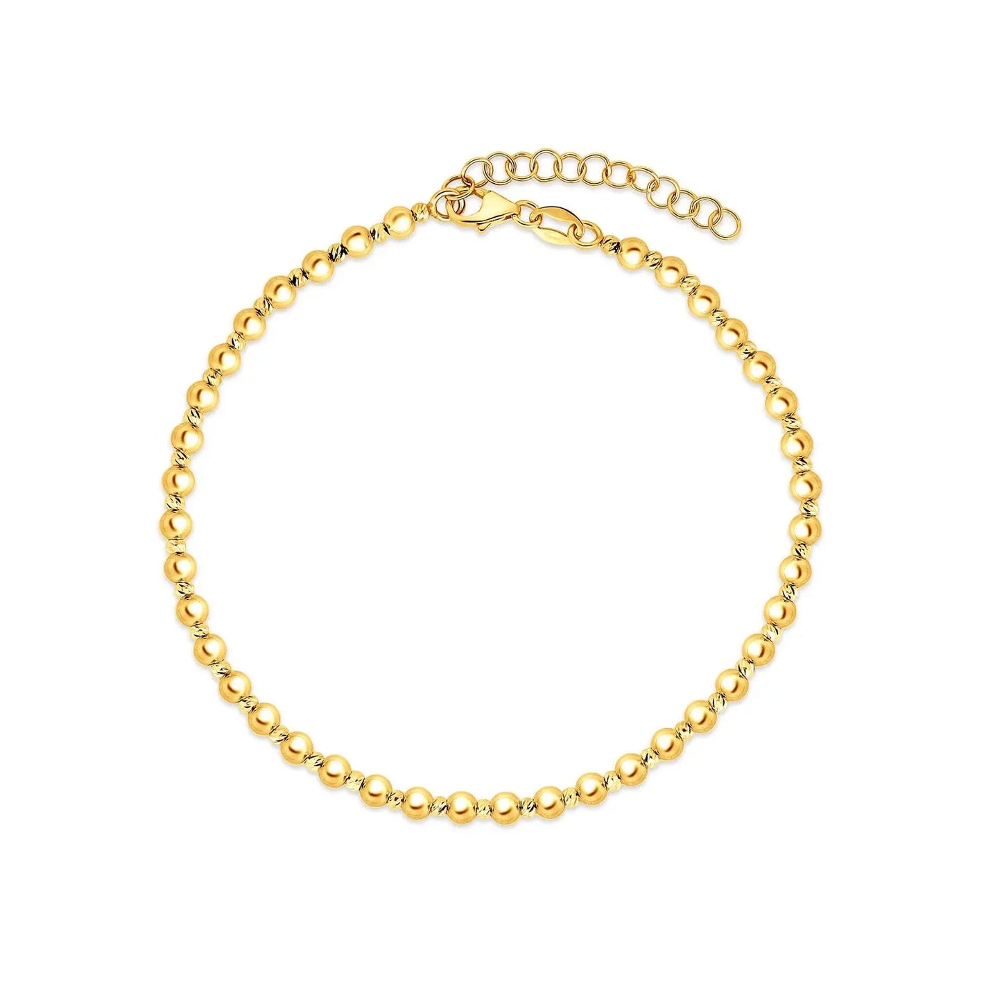 14k Yellow Gold Spaced Bead Bracelet  (3.00 mm) RCJ