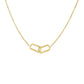 14k Yellow Gold Necklace with Interlocking Petite Rectangles RCJ