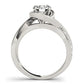 14k White Gold Split Band Round Bypass Diamond Engagement Ring (1 1/8 cttw) RCJ