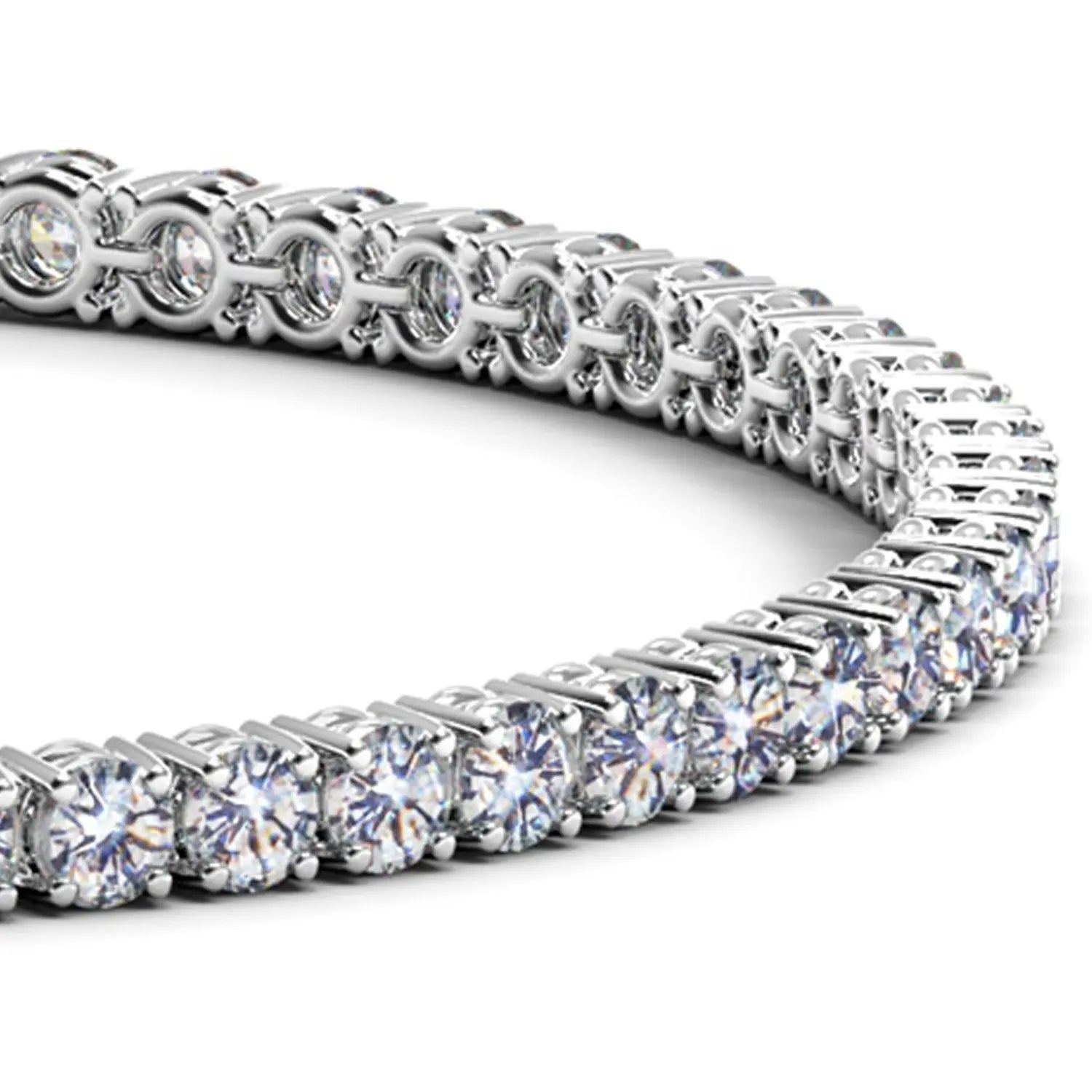 Lab Grown Round Diamond Tennis Bracelet in 14k White Gold (7 cctw F/G  VS2/SI1) RCJ