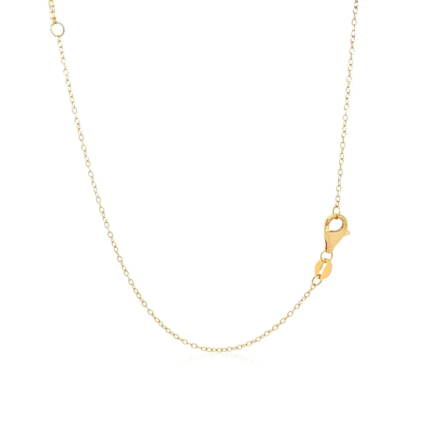 14k Yellow Gold 18 inch Two Strand Necklace with Circle and Bar Pendants RCJ