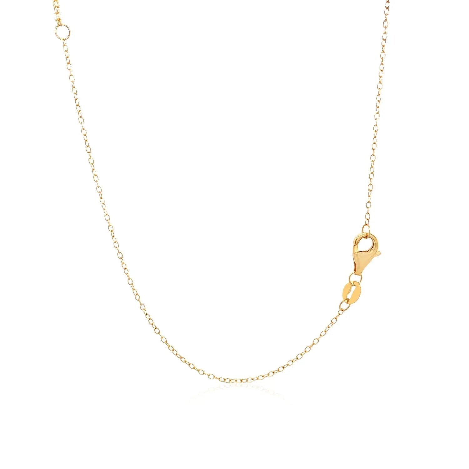 14k Yellow Gold 18 inch Two Strand Necklace with Circle and Bar Pendants RCJ