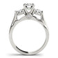 14k White Gold 3 Stone Prong Setting Diamond Engagement Ring (1 3/8 cttw)Monde Trend