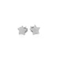 14k White Gold Post Earrings with Stars(6.5mm) RCJ