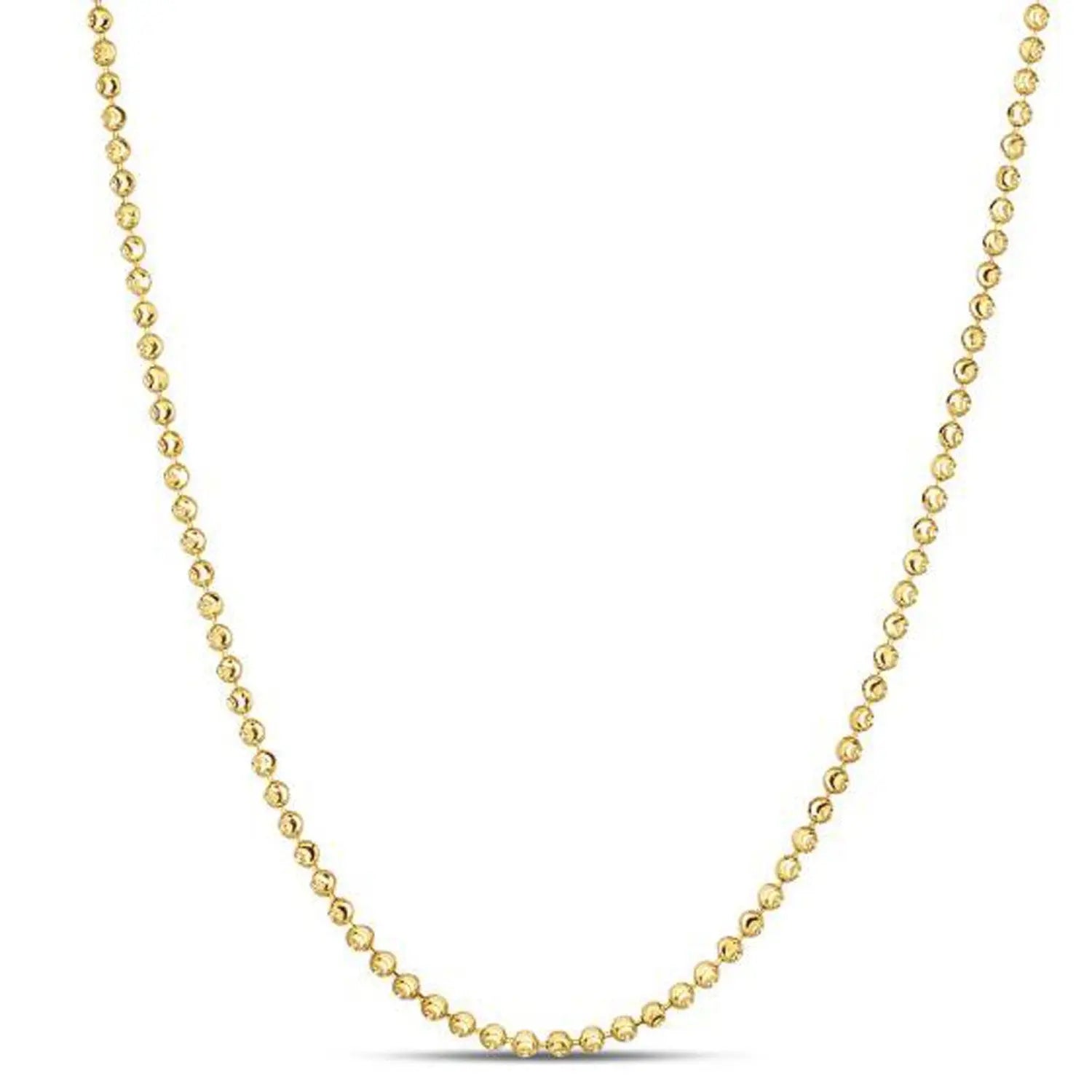 Moon Cut Bead Chain in 14k Yellow Gold (2.00 mm) RCJ